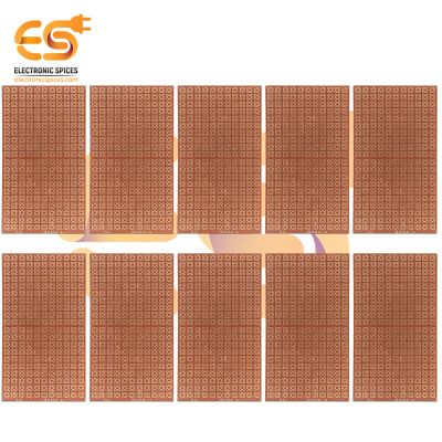 15cm x 8.5cm Copper Clad Single Side 1mm Pitch General Purpose Printed Circuit (PCB) Pack of 10
